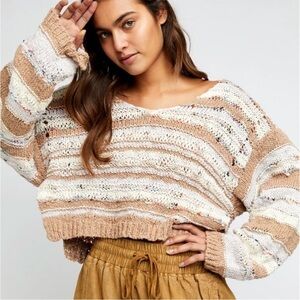 Free People Lake Life Pullover Sweater Size M